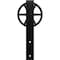 Ekena Millwork Premium Wagon Wheel Roller Hanger w/ Bolts for Barn Door for 2 1/4" Doors, Matte Black GB60015RWMB - alternate 1